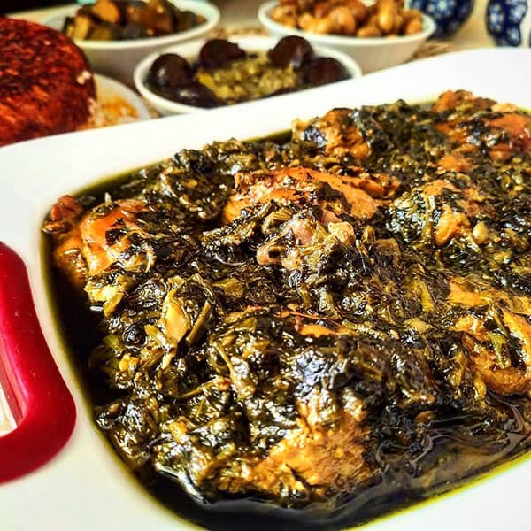 خورشت آلو اسفناج